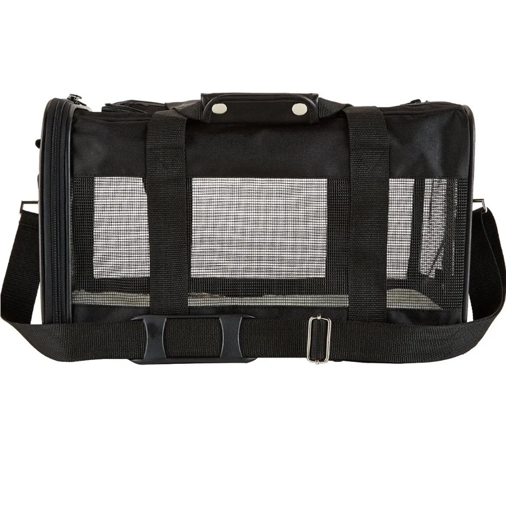 Amazon Basics Soft-Sided Mesh Pet Travel Carrier for Dog, Cat, Medium